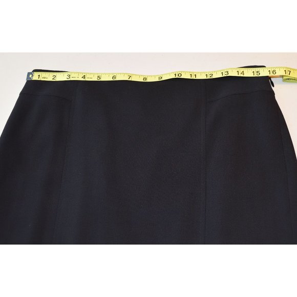 Vintage Ann Taylor A-Line Black Wool Skirt Size 8 - Picture 3 of 8